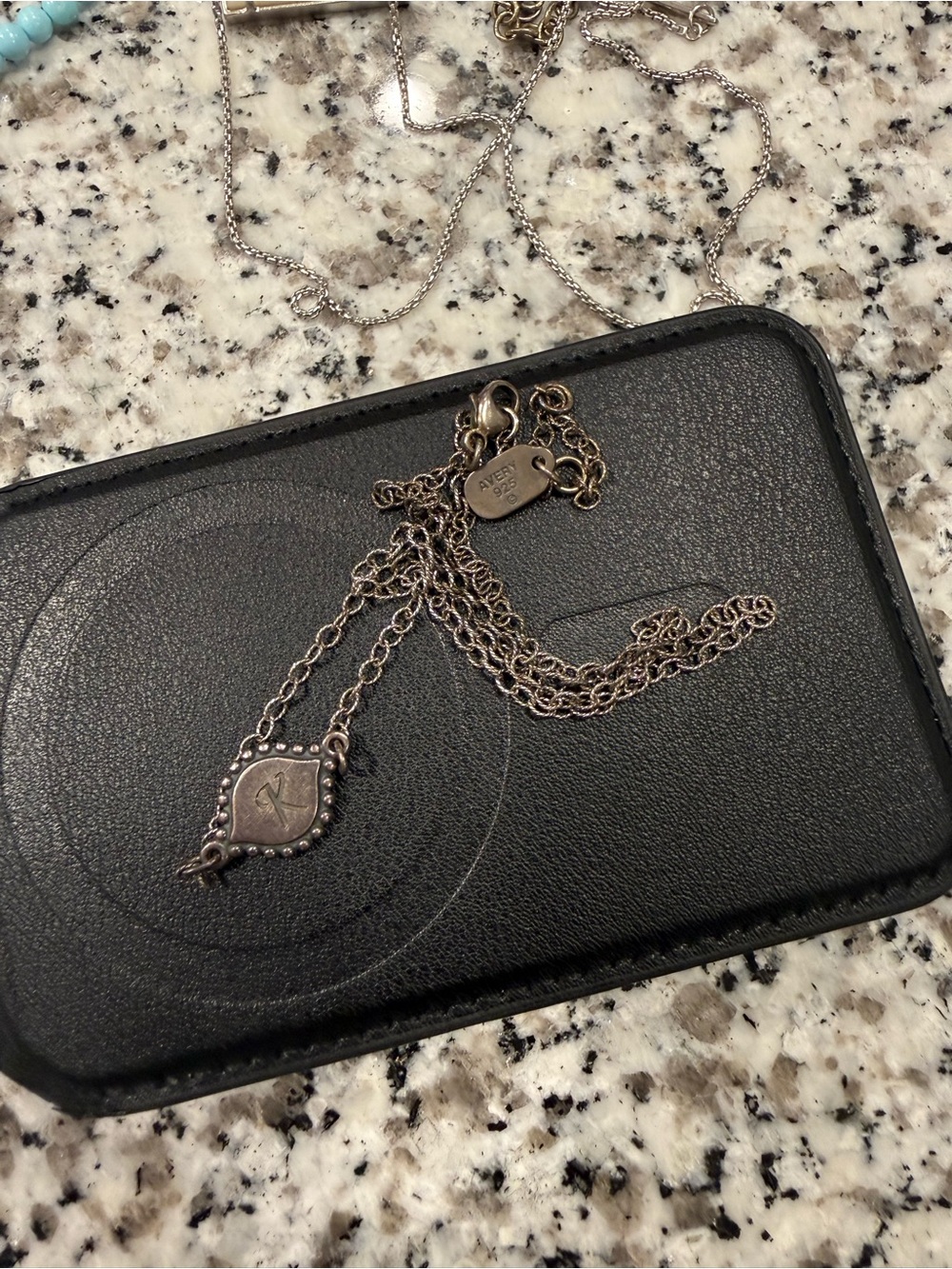 James Avery Silver Inital Necklace K